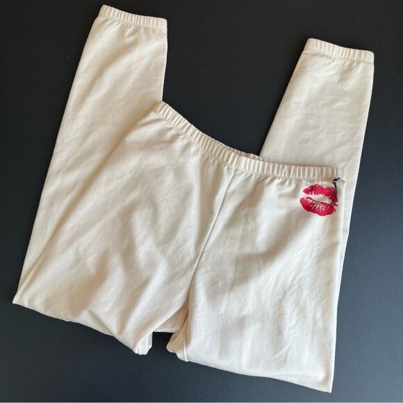 Wildfox Sweatpants Smooches Kiss Lips Print - Picture 1 of 4